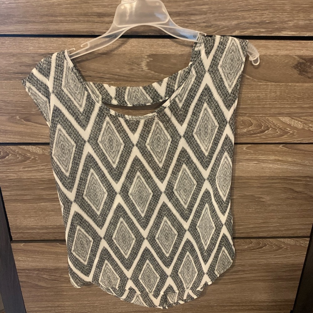 Silk top, open back